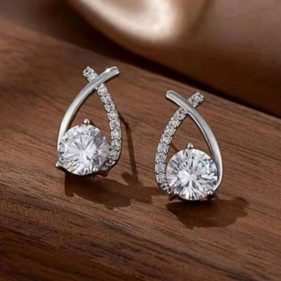 3 For 26 - Cross Rhinestone Stud Earrings - Picture 1 of 3